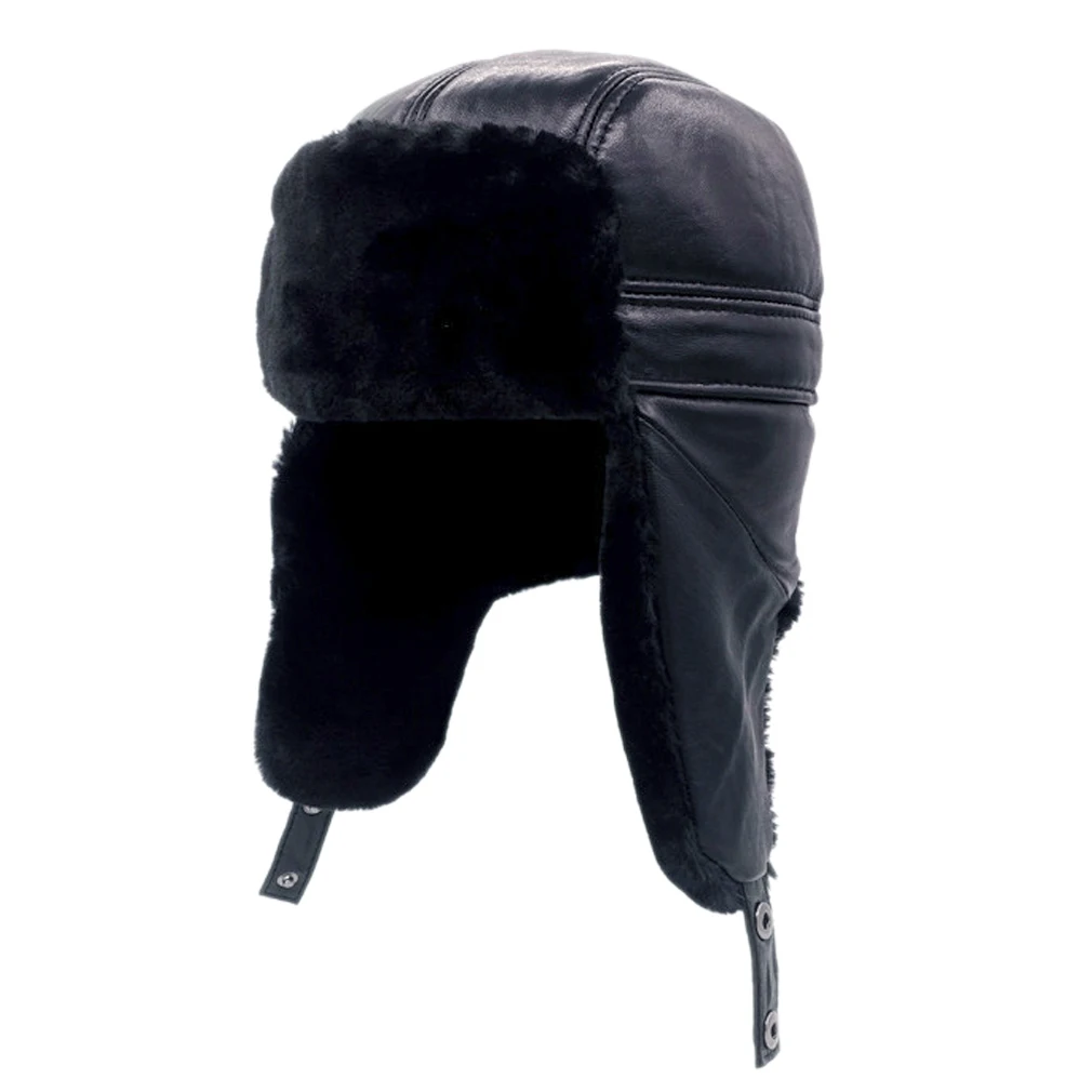 Мужская и женская меховая шапка Mistdawn из натуральной овчины Охотничья ушанка