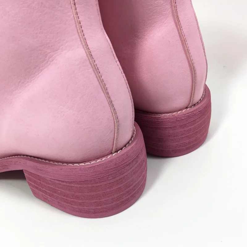 Роскошные женские ботинки брендовые кожаные ботильоны слипоны на молнии