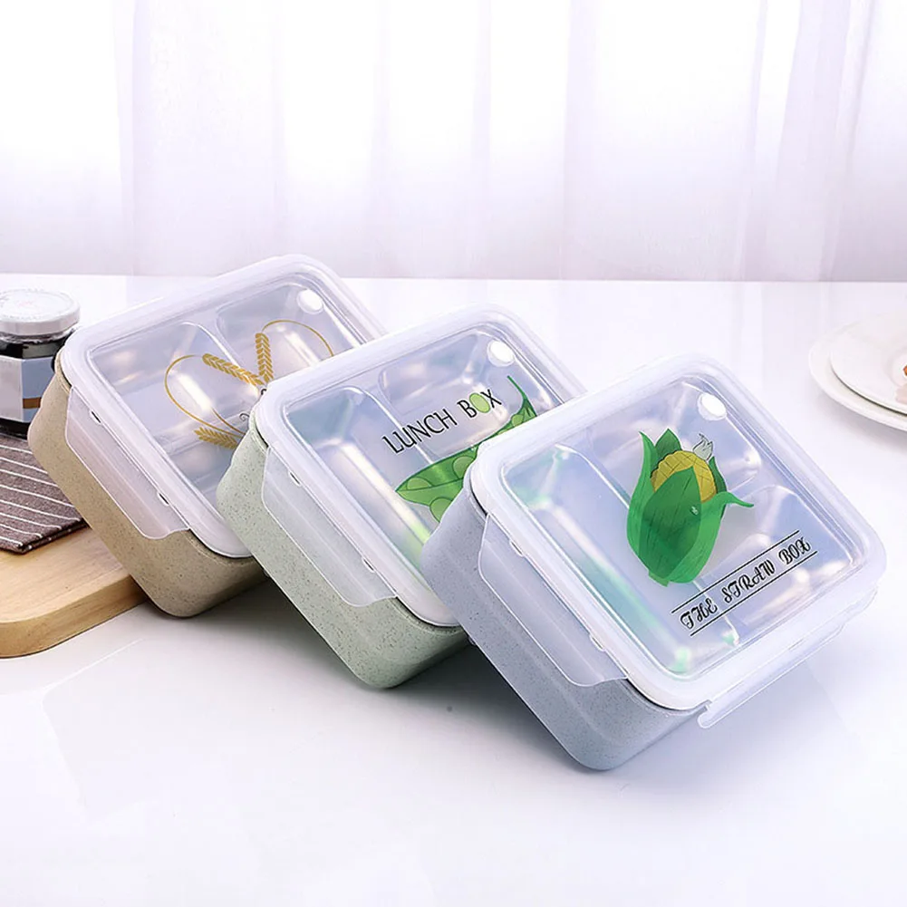 1200ml Portable Lunch Box Stainless Steel Cartoon Picnic Food Storage Container Useful | Дом и сад