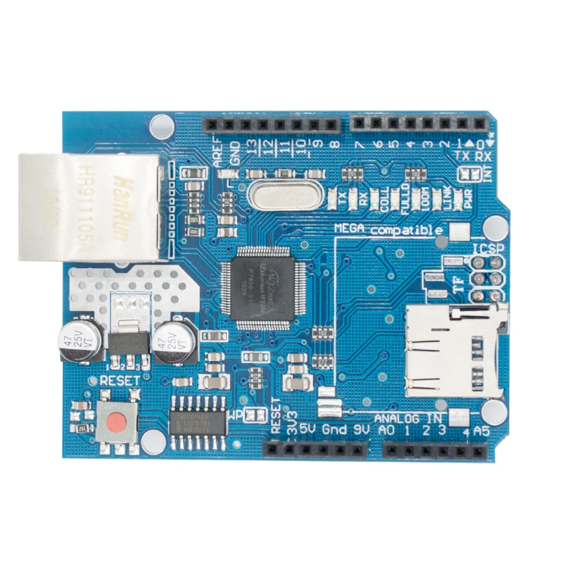 Плата расширения сети Ethernet W5100 самостоятельное обучение SD карта для Arduino|development