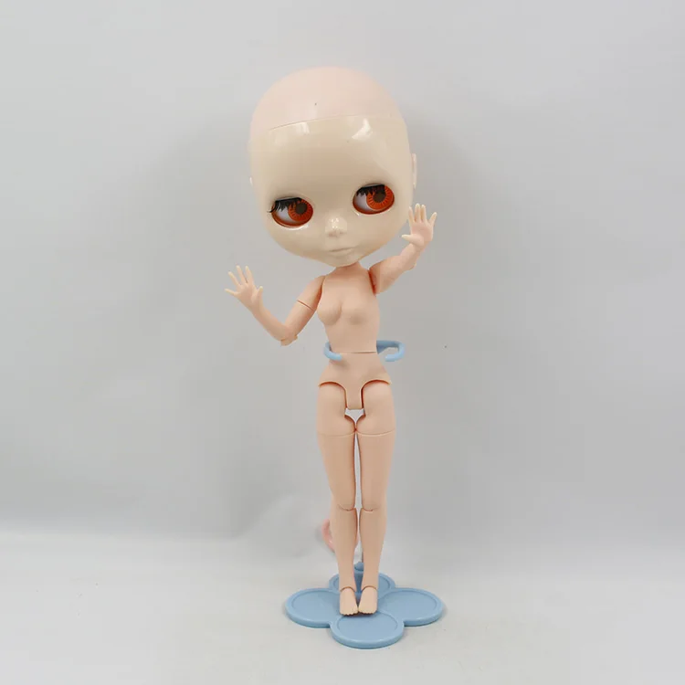 Кукла блайз Обнаженная для шарнирного тела без волос макияжа с белой кожей