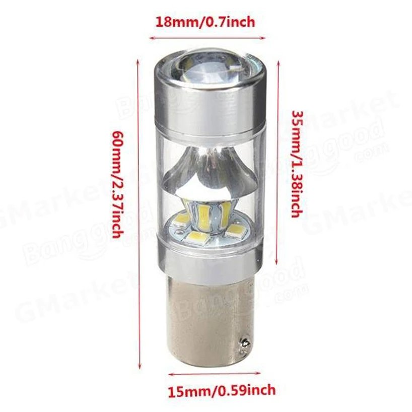 2018 Новый 1156/BA15S Белый Высокая мощность 2835-12SMD автомобильный Стайлинг светодиодный