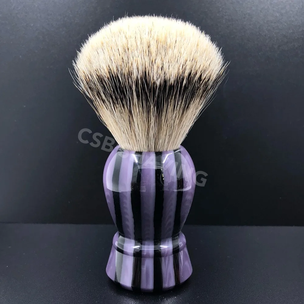 CSB Silvertip Badger Hair Shaving Brush Stripe Pattern Handle Barber Shop Salon Shave Wet Tool | Красота и здоровье