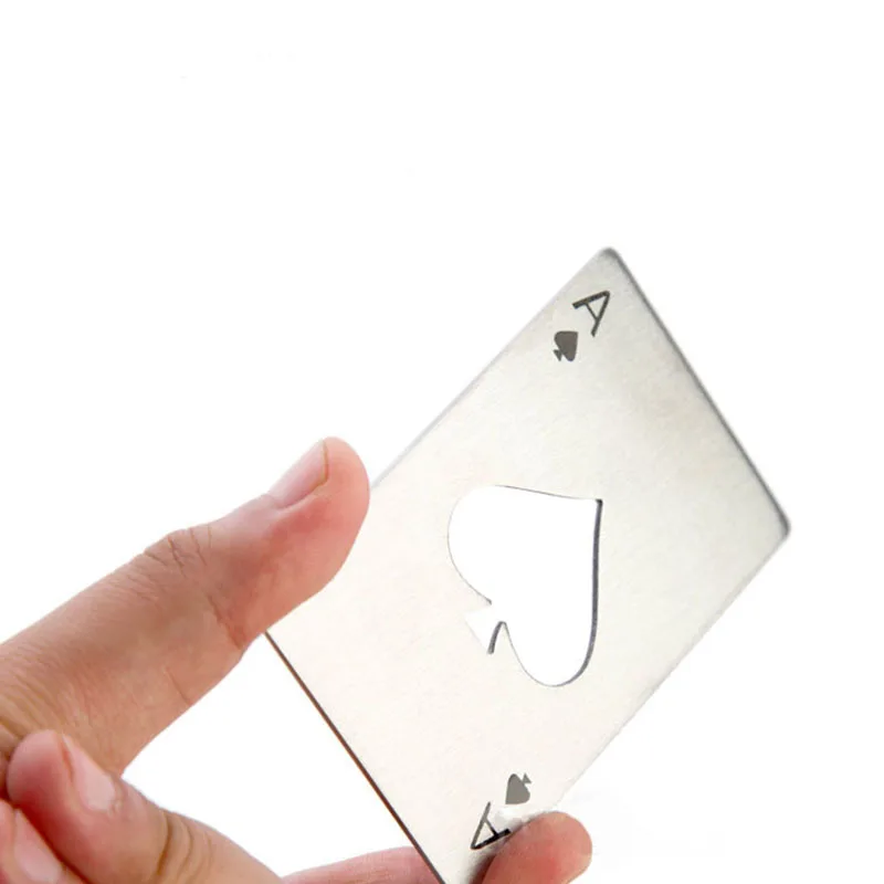 Распродажа 1 предмет Нержавеющая сталь туз пик покер газировка пиво бутылка