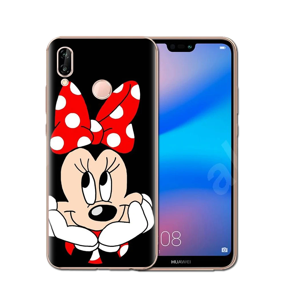 Микки и Минни Маус чехол для телефона huawei P8 P9 Lite Y3 Y7 2017 Y9 2018 P10 P20 Pro Honor 6X 7X 7C 9 10 Чехлы