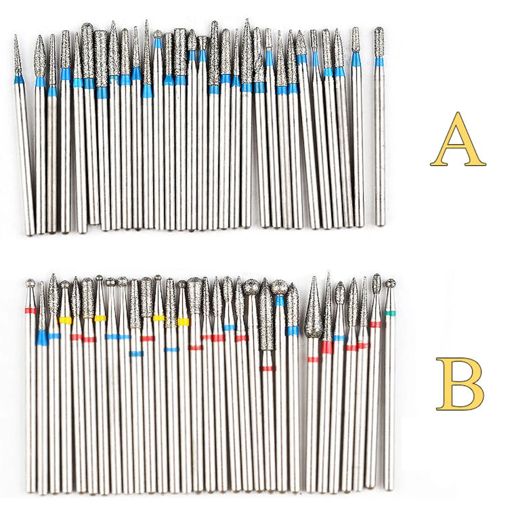 

60pcs Electric Diamond Nail Drill Bit Alloy Manicure Pedicure Grinding Tools