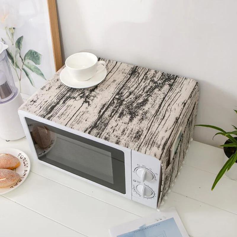Asian Cotton Microwave Oven Cover Kitchen Oil Dust Double Pockets Accessories Supplies Home Decoration | Дом и сад
