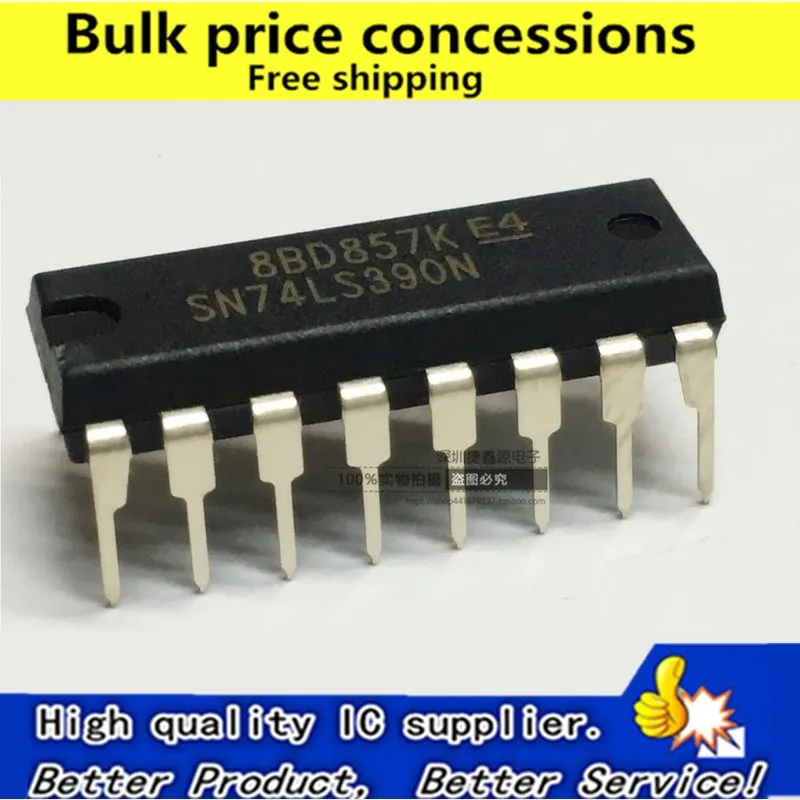 Freeships 10 шт./50 шт./100 шт. 74LS390 SN74LS390N HD74LS390P dip-16 счетчик | Электроника