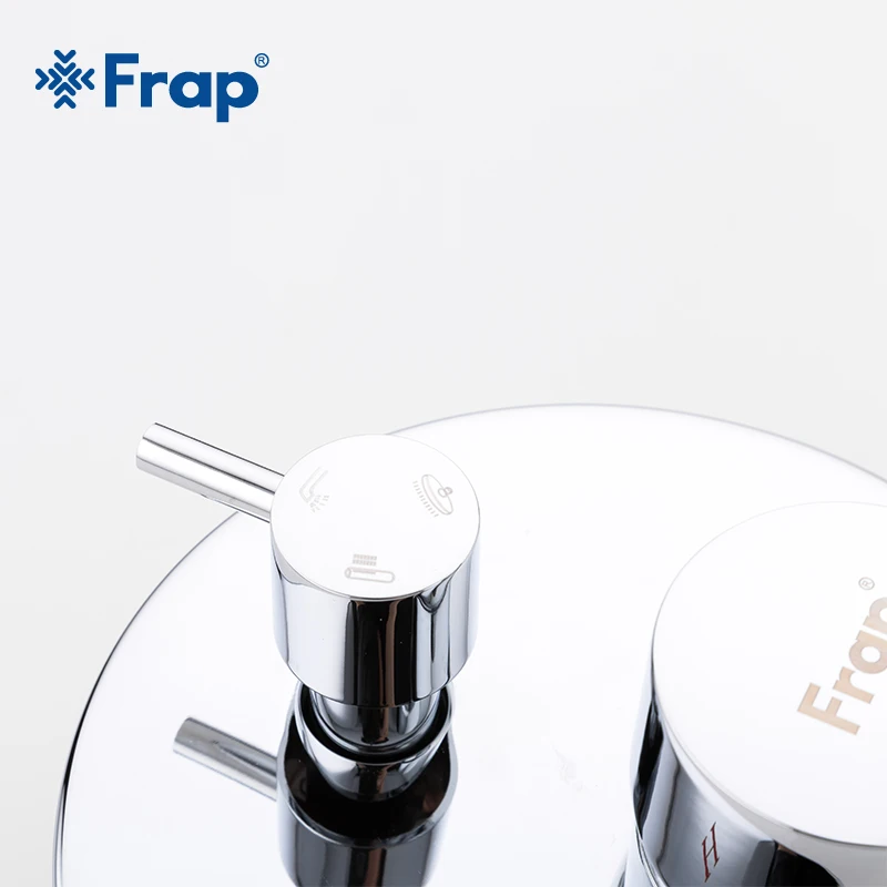 frap bathroom shower faucet round abs shower head bath shower mixers tap set with handshower wall mount shower system arm free global shipping