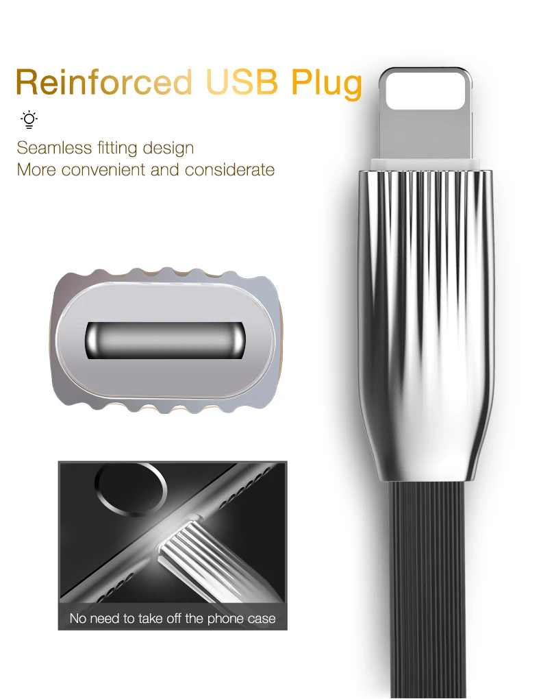 CAFELE светодиодный светильник USB кабель для iphone X 8 7 6s Plus 5S кабель для зарядки и синхронизации данных кабели для телефонов длиной 1,2 м не скручиваются