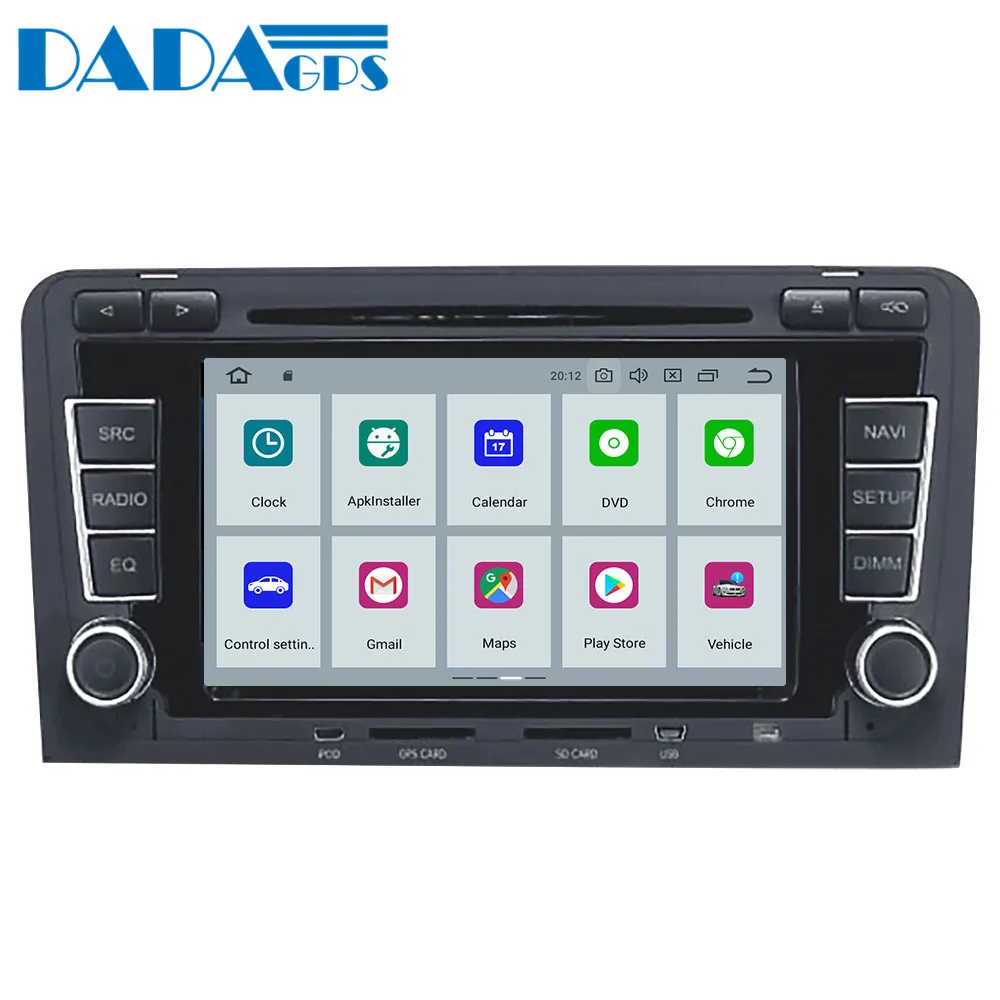 Новейший Android 9 0 Автомобильный мультимедийный dvd плеер GPS радио для Audi A3 S3 2003 2013 gps