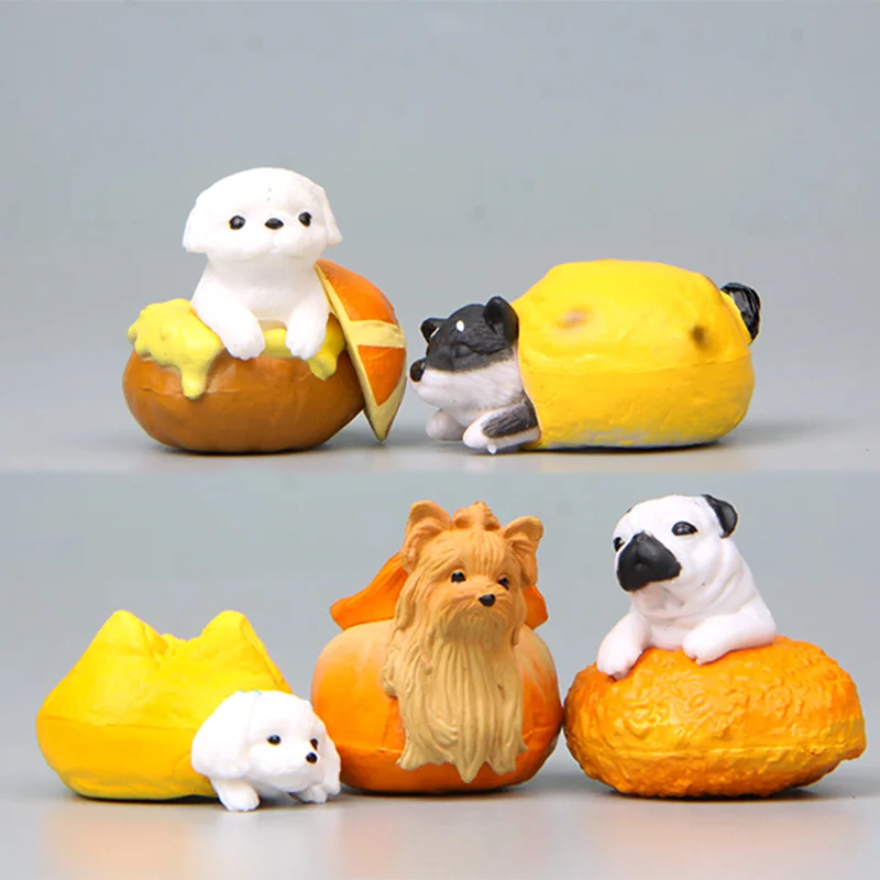 5 шт./компл. 2 3 см высота Kawaii Squishy десерт щенок горячие игрушки Фигурки Дети Аниме