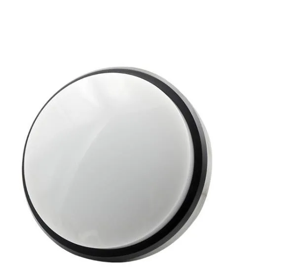 Round Black Водонепроницаемый IP54 светодиодный Светильники для крыльца поверхностного монтажа 15 W/18 W 220 V Открытый Применение круглые и овальные Форма Ванная комната лампа перегородки - Испускаемый цвет: Round Black