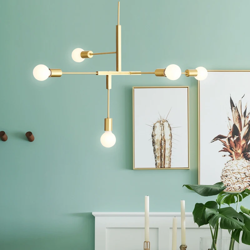 

Modern Pendant Lights Metal Gold LED Pendant Lamps bedroom dinning room kitchen hanglamps Light Fixtures Lustre Lighting