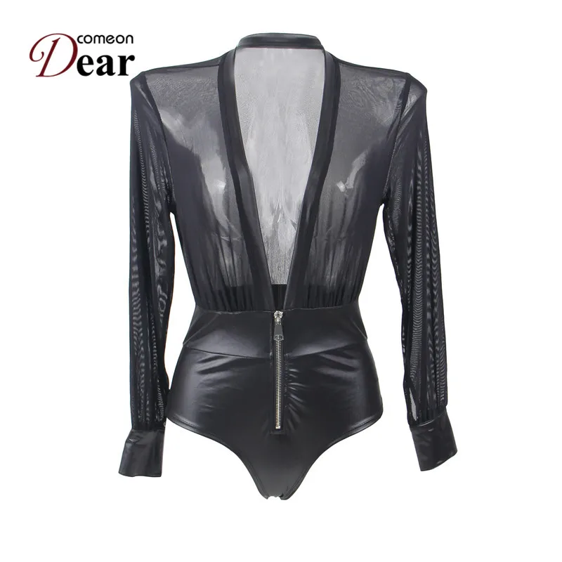 Comeondear RA80594 Эротическое нижнее белье женские боди с длинным рукавом Женское