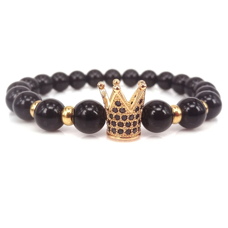 Новые амулеты для мужчин и женщин микро проложить черный CZ цирконий Золотой Цвет