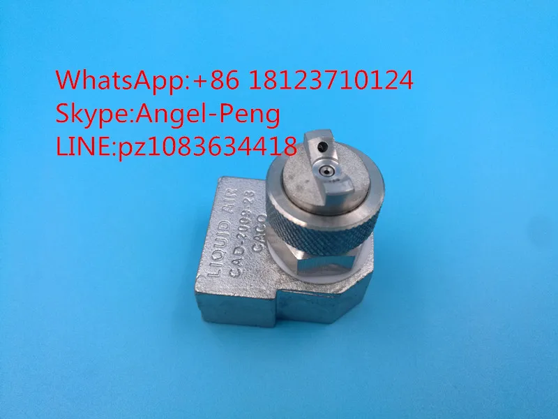 Stainless steel  external mixing pressure feed type fan air atomizing nozzle,micro nozzle,mixing air atomizing spray nozzle