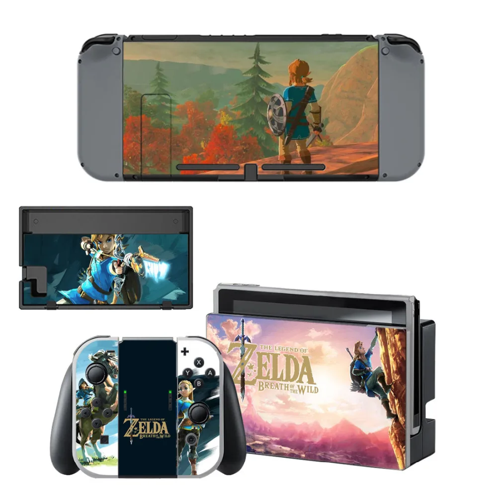 The Legend of Zeld Breath Wild Skin Sticker Decal For Nintendo Switch Console and Controller NS Vinyl | Электроника