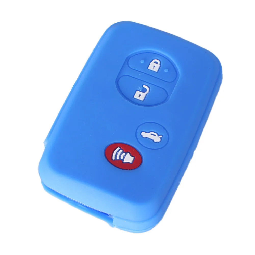 Силиконовый защитный чехол KEYYOU для TOYOTA Camry Highlander Prado Crown Land Cruiser Prius Aqua Hilux Rav4 4