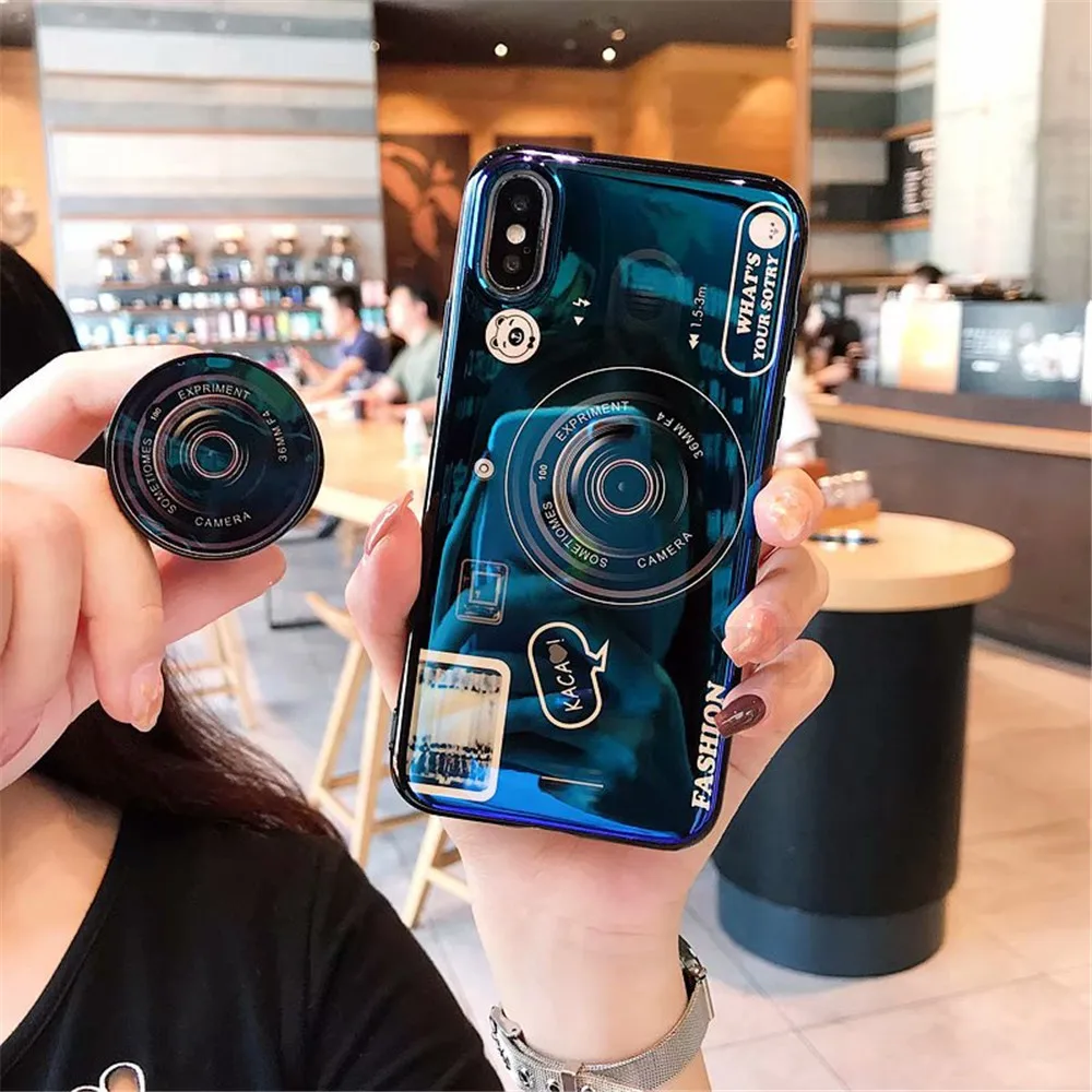 Чехол для телефона Blu-Ray camera для oneplus 7 Pro 6 5 t 5 t one plus, мягкий силиконовый чехол из ТПУ с подставкой, чехол для oneplus 6 oneplus 5 Lanyary