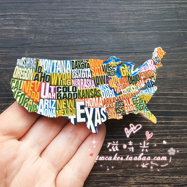 Карта с американским флагом магнит для холодильника Майя из Южной Америки