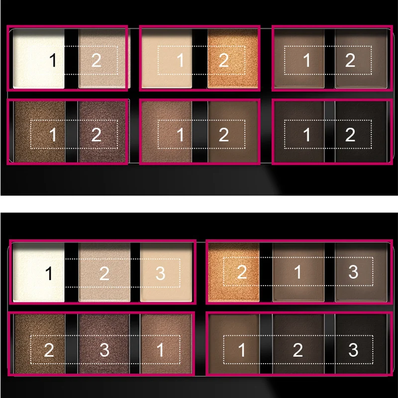 Матовые тени для век Maquillaje sombra de sobrancelha блестящие пигментные нюдовые наборы