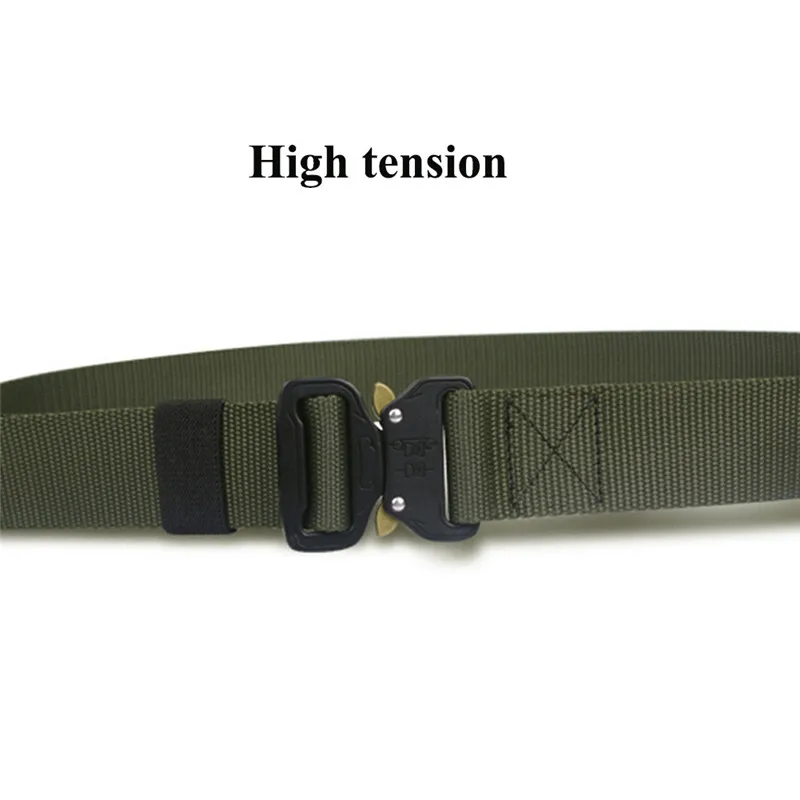 Tactical 120CM Outdoor Military Tactical Belt solid Buckle Nylon Waist Belts Multicam Molle Automatic Buckle Army Belts