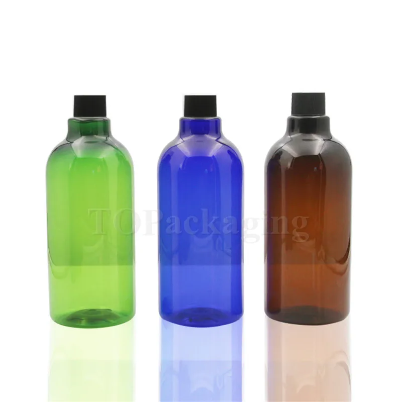 20 x 500ml Screw Cap Bottle Sample Lotion Essence Oil Make up Shampoo Bottling Empty Plastic Cosmetic Container | Красота и здоровье