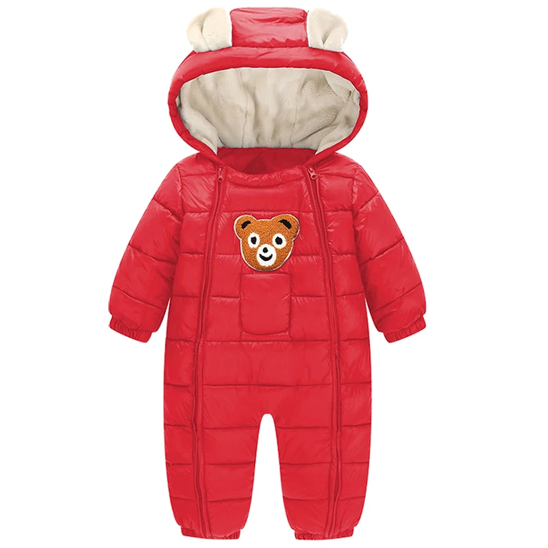 Зимние плотные теплые Носки с рисунком медведя из мультика Детские Комбинезоны