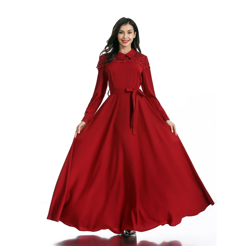 Кружева Vestidos Musulmanes abaya Robe Femme Дубай, кафтан, исламский арабский хиджаб мусульманское платье женщины Рамадан кафтан турецкие платья