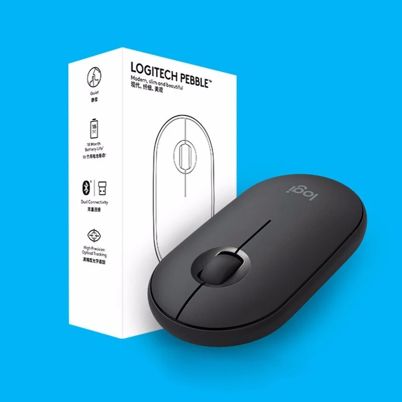 

Logitech PEBBLE Bluetooth Wireless Silent Mouse Dual-connections Mouse Portable Mice for Variety of Scenarios Office Home Use