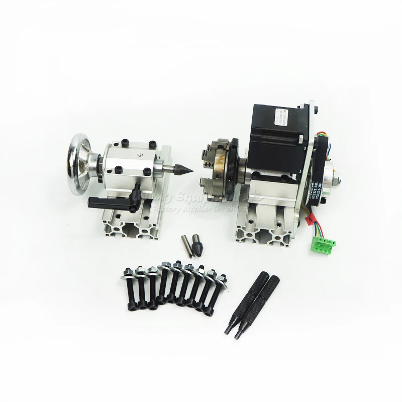 

CNC machinery part Rotary axis with chuck 4th axis for diy cnc milling router