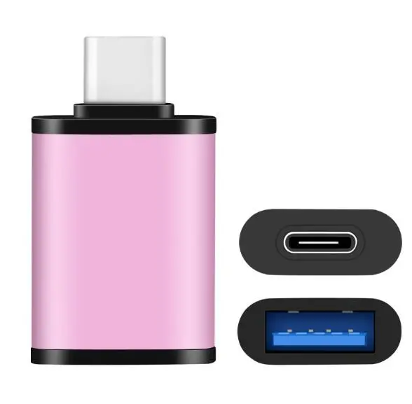 rosegod Адаптер USB USB3.0 с разъемом «папа» типа C и «мама» для синхронизации данных OTG для Macbook huawei Matebook samsung S8 S9 S10 Plus - Цвет: rosegod