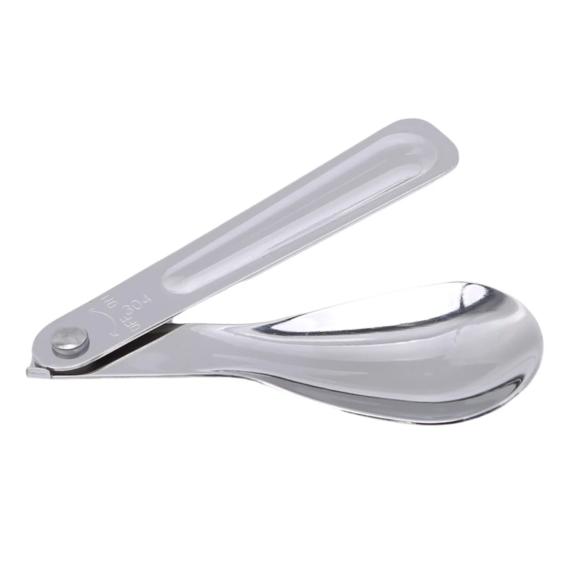 Горячая продажа 1 шт. Портативная Складная ложка из нержавеющей стали для