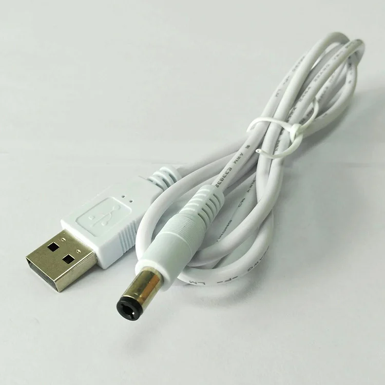 

Заводская цена! Медный шнур 1,5 м 3A/2464/22AWG, разъем USB Type A к разъему DC5, 5*2,1, кабель питания для телефона, адаптер, массажная накладка