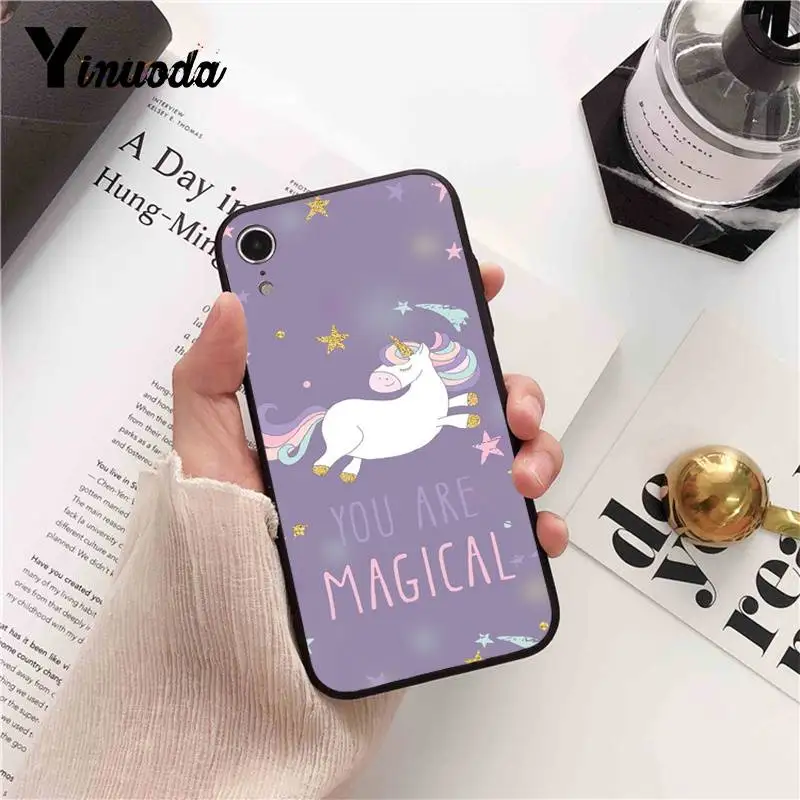 Yinuoda Радужный телефон с единорогом чехол для iPhone 8 7 6 6S 6Plus X XS MAX 5 5S SE XR 10 11 pro max |