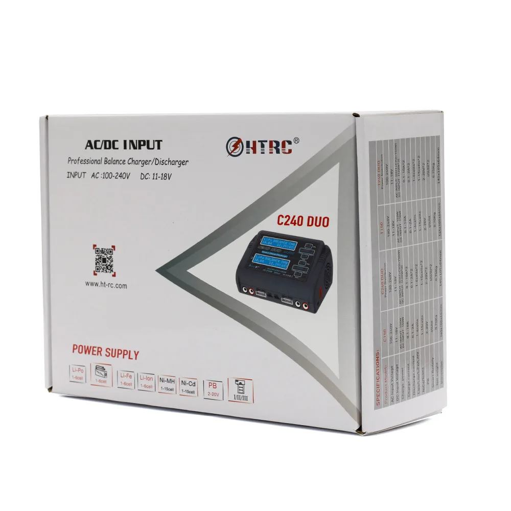 HTRC AC 150 Вт DC 240 Вт двухканальный RC Баланс Lipo зарядное устройство LiHV жизнь Lilon NiCd NiMH PB Зарядное устройство RC Dis зарядное устройство