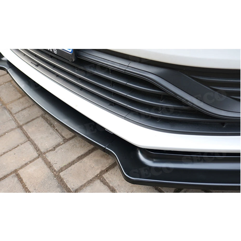 Передние Губы фартуки для Volkswagen VW Polo- не для GTI ABS 3 шт. головной бампер подбородок Лопата защита от столкновений спойлер