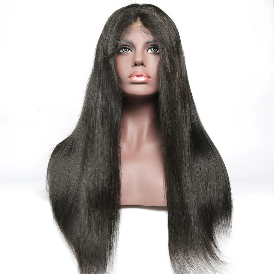 Liweike прямые 300% Плотность фронта шнурка 13*4 Remy человеческие волосы Парики