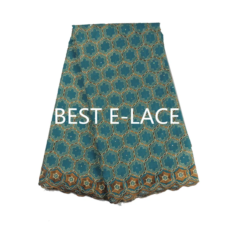 Зеленый Нигерии кружевной ткани 2017 Африканский швейцарская вуаль кружево