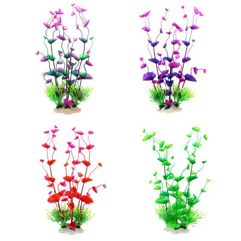 Аквариумный Декор для аквариума Зеленый Искусственный пластик подводная трава