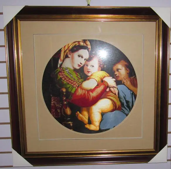 Madonna of the Chair Chinese handmade silk embroidery painting wall decor Suzhou Embroidery | Дом и сад