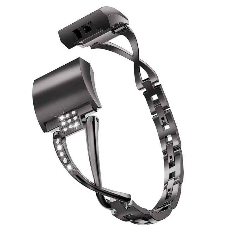 Подходит для Fitbit металлический ремень Charge 2 / Charge3 Алмазный X образный из