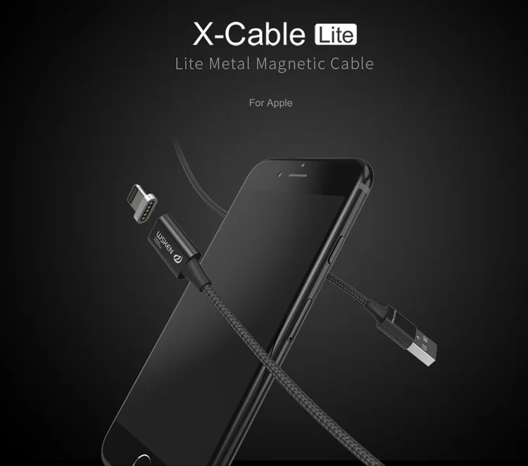 WSKEN X Кабель Lite 2.1A зарядное устройство для iPhone type-C Micro USB Магнитный зарядный кабель