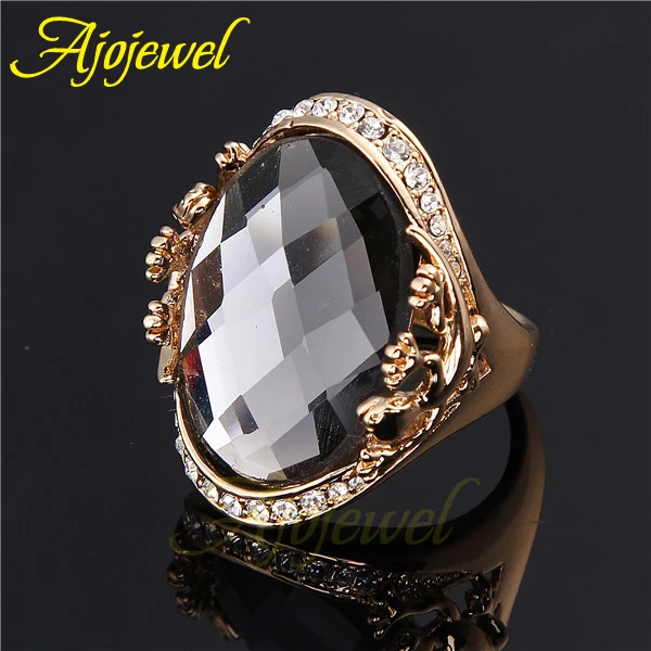 Ajojewel роскошное кольцо с одним большим кристаллом животное геккон кольца для
