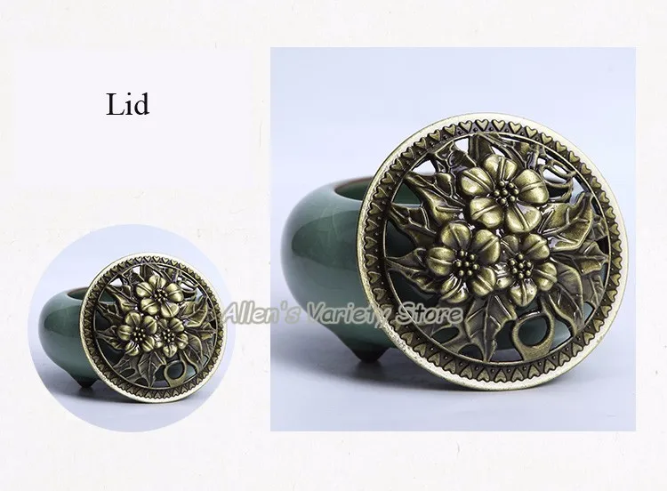 Держатель для костюма+ горелка+ ладан Longquan Celadon керамическая ладана печь фарфоровая горелка держатель Печи курильница палочки с ладаном катушки