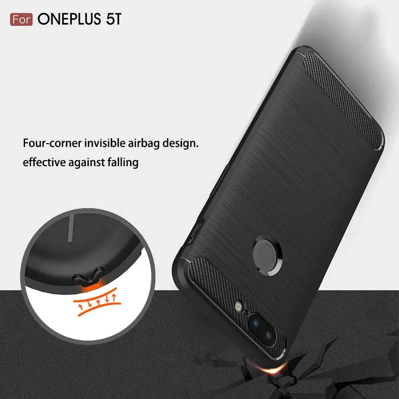 Мягкий силиконовый защитный чехол для oneplus 5 t противоударный из ТПУ тонкий