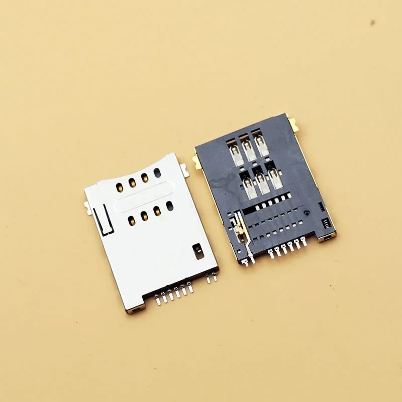 100 шт. MUP-C720 6 + 2 контакта sim-карты разъемы для слотов 8p 8pin само Push SIM разъем без