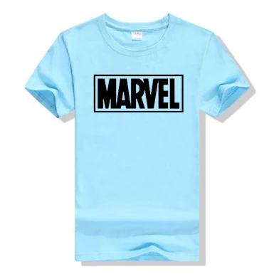 Женская футболка с коротким рукавом Marvel белая круглым вырезом и принтом черной