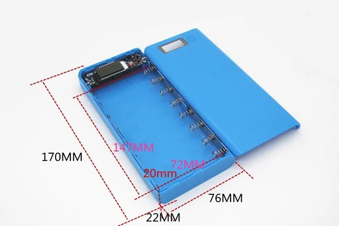 Универсальный 2А 8*18650 5x18650 LCD двойной USB зарядное устройство комплект DIY 18650 коробка